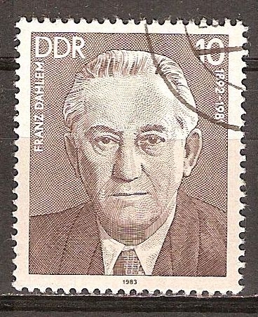 Las personalidades socialistas. Franz Dahlem (1892-1981)DDR.