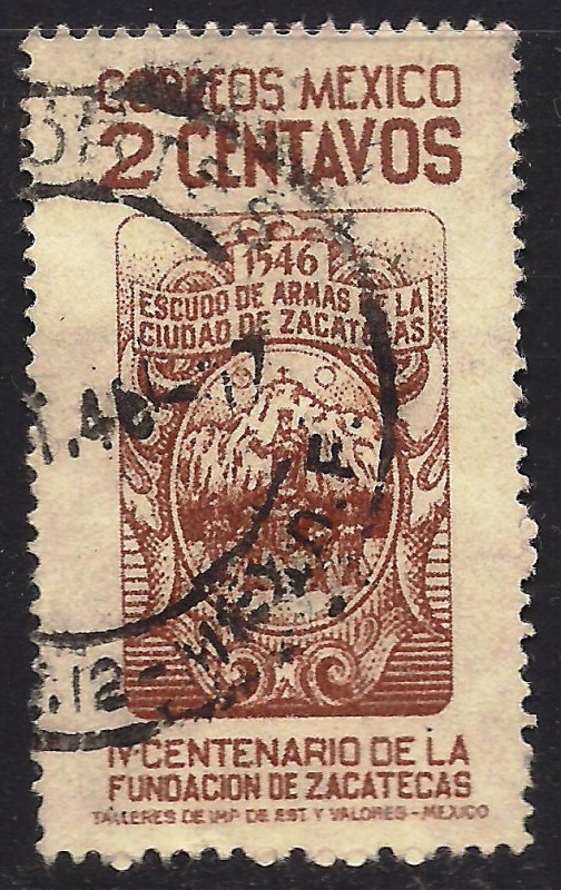 IV Centenario de la Fundación de la ciudad de Zacatecas. (Escudo de Armas)