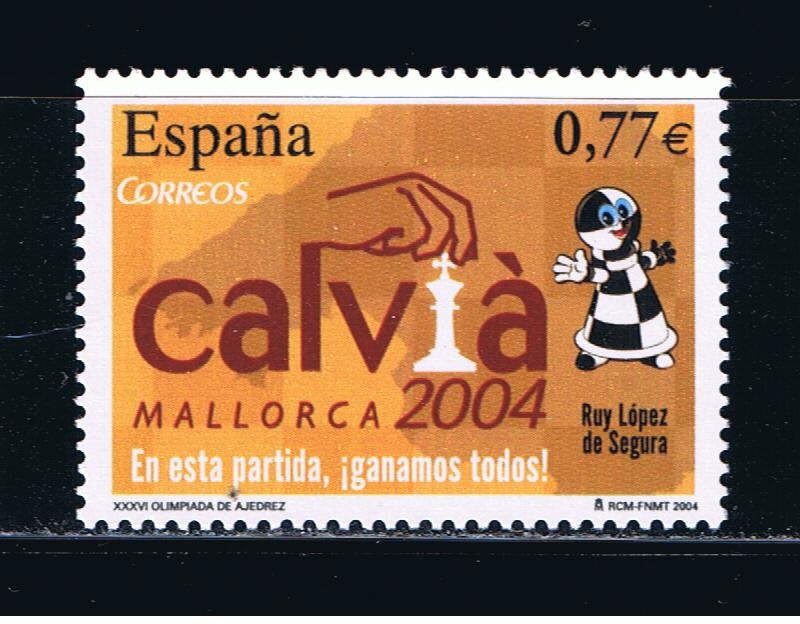 Edifil  4070  XXXVI  Olimpiada de Ajedrez Calvia 2004.  