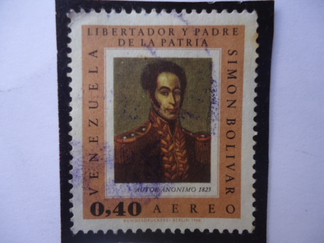 Libertador y Padre de la Patria: SIMÓN BOLÍVAR (Cuadro de autor anónimo 1825)