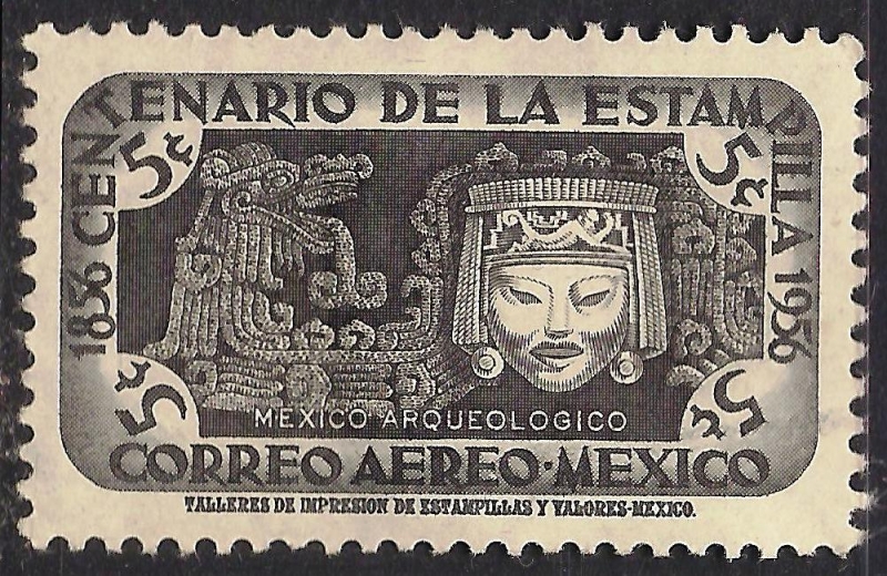 CENTENARIO DEL SELLO, MEXICO :Ornamentos y máscaras, Arqueológico
