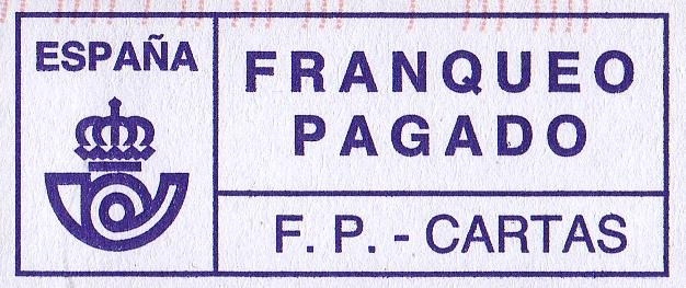 Franqueo Pagado. F.P. - CARTAS