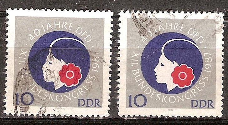 40 º Congreso y 12 º Aniv (Berlín) de la Federación de Mujeres Democráticas alemanes-DDR.