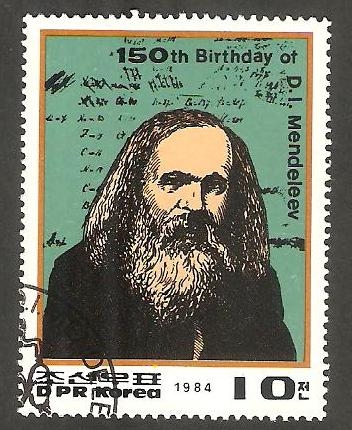 1781 A - 150 anivº del nacimiento de Mendeleev