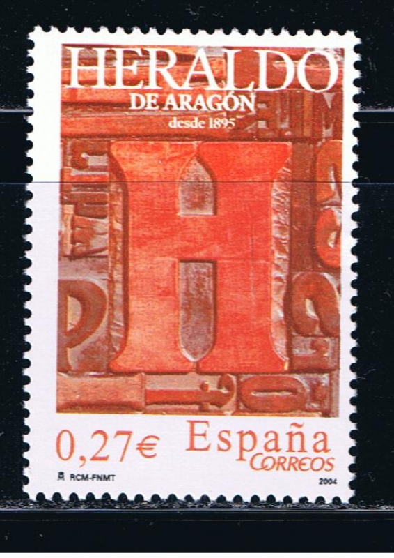 Edifil  4115  Diarios centenarios. 109 aniver. de · El Heraldo de Aragón· (1895).  