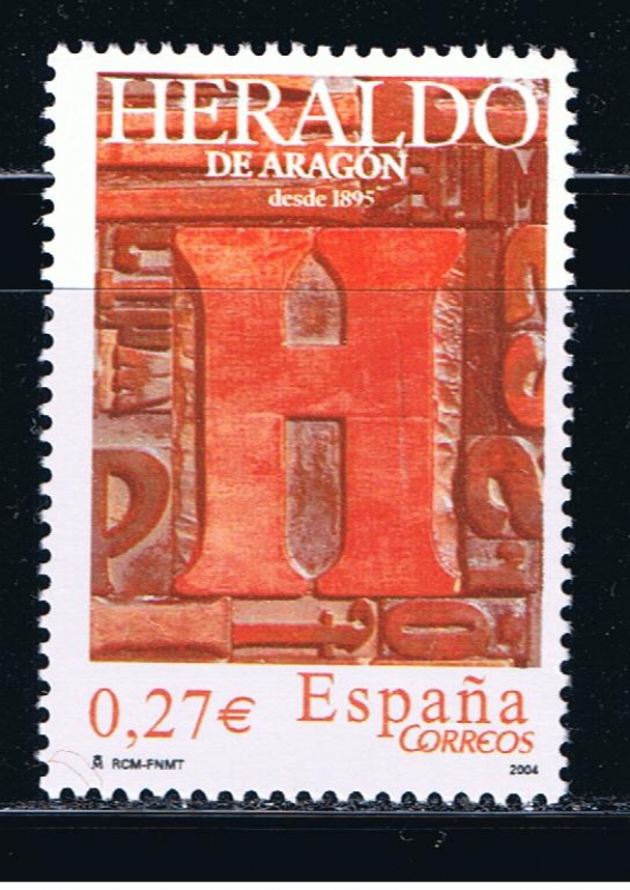 Edifil  4115  Diarios centenarios. 109 aniver. de · El Heraldo de Aragón· (1895).  