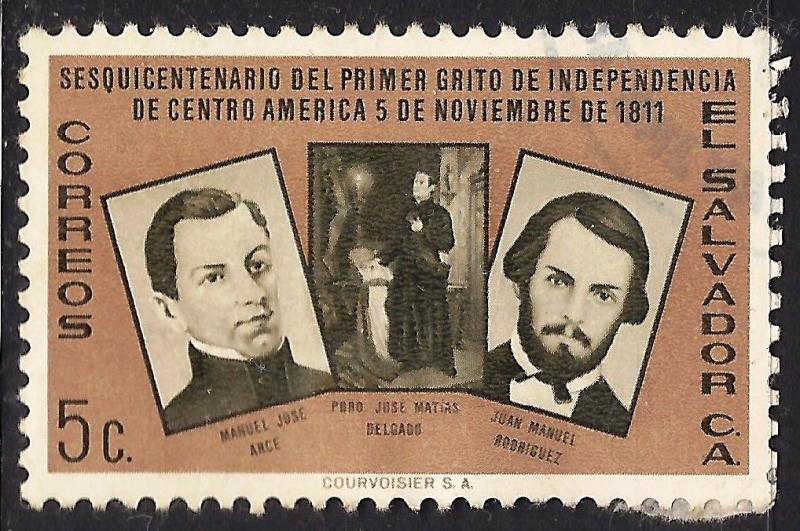 MANUEL JOSÉ ARCE, PEDRO JOSÉ MATÍAS DELGADO Y JUAN MANUEL RODRIGUEZ.