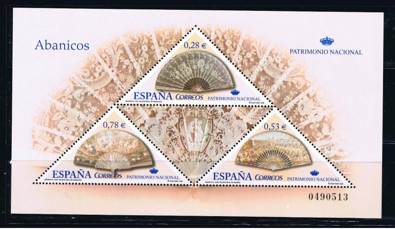 Edifil  4164  Patrimonio Nacional. Abanicos.  
