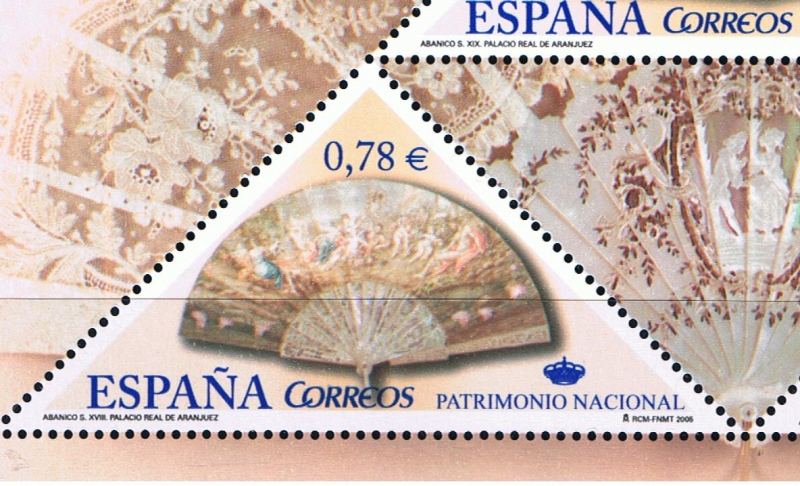 Edifil  4164 C  Patrimonio Nacional. Abanicos.  