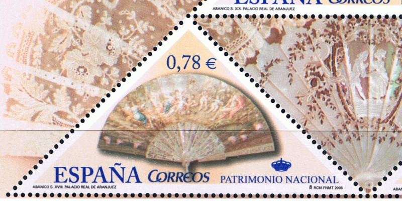 Edifil  4164 C  Patrimonio Nacional. Abanicos.  