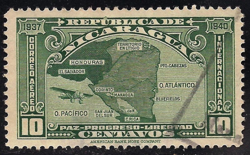 MAPA DE NICARAGUA.