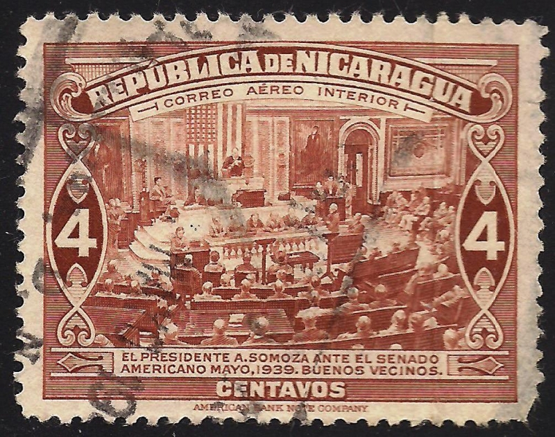 EL PRESIDENTE A SOMOZA ANTE EL SENADO AMERICANO, MAYO 1939