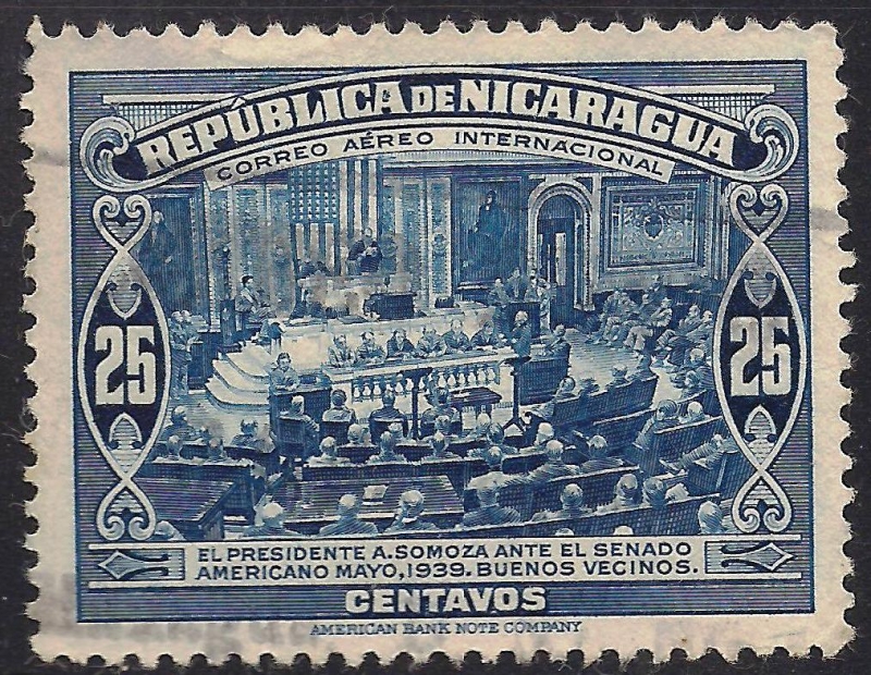 EL PRESIDENTE A SOMOZA ANTE EL SENADO AMERICANO, MAYO 1939