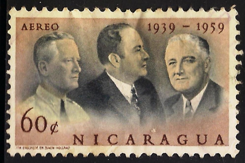Charles L. Mullins, Anastasio Somoza y Franklin D. Roosevelt