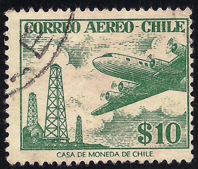 Torres de perforación petróleo y Douglas DC-6