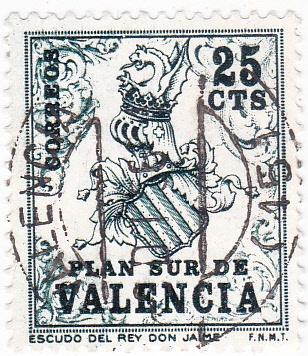 PLAN SUR DE VALENCIA- Escudo del rey Don Jaime (V)