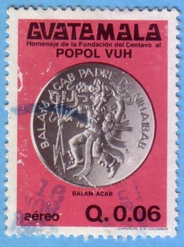 Homenaje de la fundación del centavo al Popol Vuh