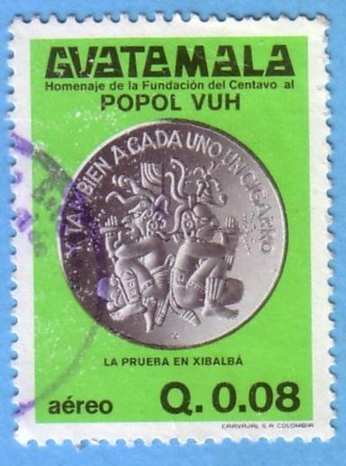 Homenaje de la fundación del centavo al Popol Vuh