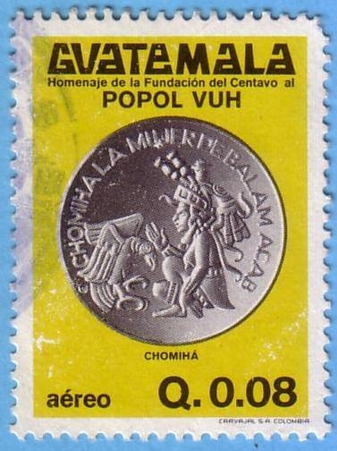Homenaje de la fundación del centavo al Popol Vuh