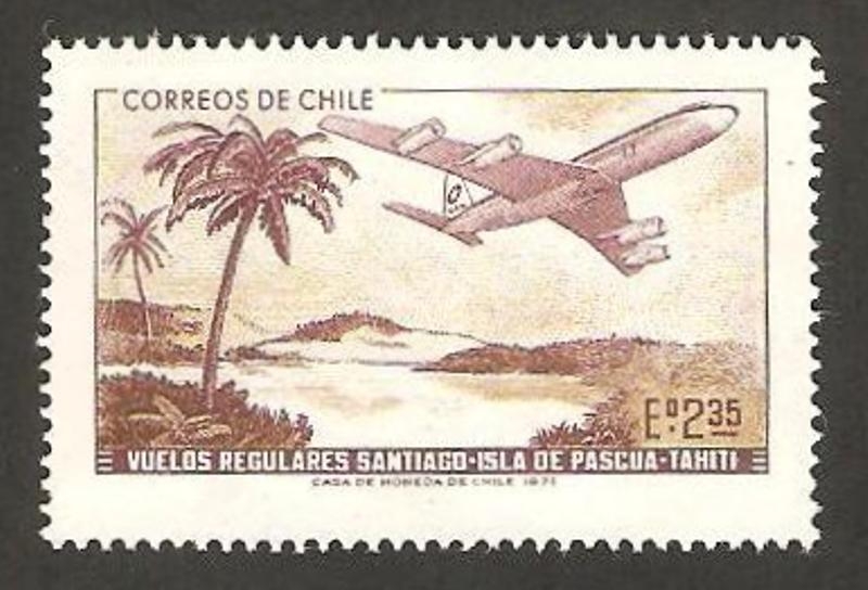 375 - Vuelo regular Santiago-Isla de Pascua-Tahití