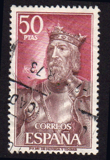 1972 Personajes Españoles. Conde Fernán González - Edifi:2073