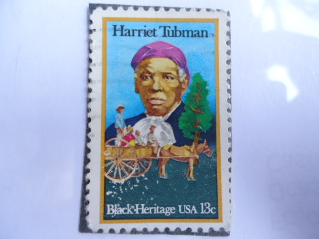 Harriet Tubman - Black Heritage - And cart carrying.