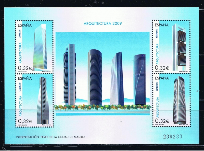 Edifil  4507  Arquitectura 2009. Interpretación. Perfil de la ciudad de Madrid.  