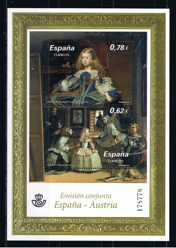 Edifil  4519  Veláquez. Emisión conjunta España-Austria.  
