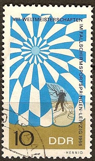 XVIII.Campeonato Mundial de Salto en Paracaídas, de Leipzig-DDR.