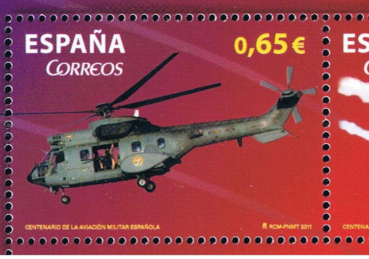 Edifil  4653 A  Centenario de la Aviación Militar Española 1911 - 2011. 