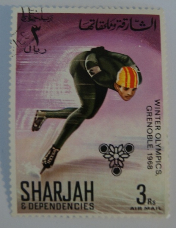 Sharjah & Dependencies; Olimpiadas de invierno, Grenoble, 1968. Esquí de velocidad