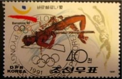 Olimpiadas Barcelona, 1992, salto de altura. Corea del Norte