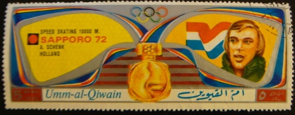 Umm-al-Qiwain. Olimpiadas Sapporo 1972. Speed skating 10.000m. A. Schenk