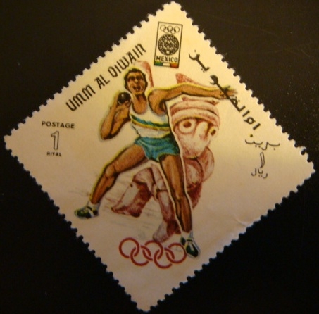 Umm-al-Qiwain. Olimpiadas Mexico 1968. Lanzamiento peso