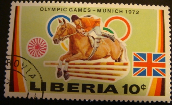 Liberia. Olimpiadas Múnic 1972. Salto a cavallo