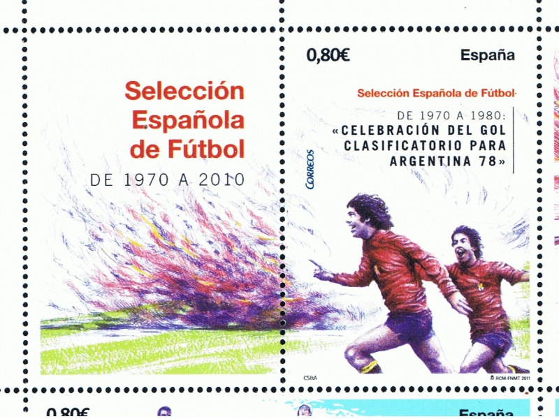 Edifil 4666 A   Deportes. Selección Española de Fútbol 1970-2010. 