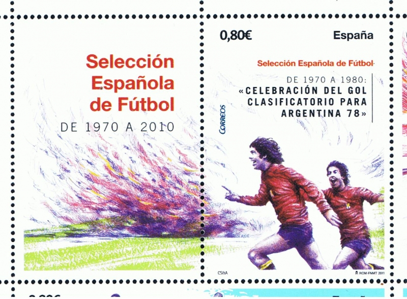 Edifil 4666 A   Deportes. Selección Española de Fútbol 1970-2010. 