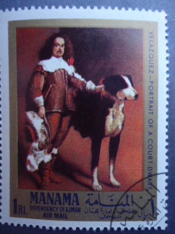 MANAMA- Pintura del Sevillano Diego Valázquez- ¨Portrait of  a Court-Dwarf¨(Retrato de un enano de l