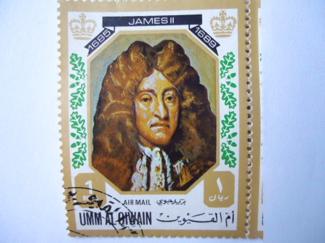 UMM AL QIWAIN- Retrato de James II (1685-1689= rey de Inglaterra.
