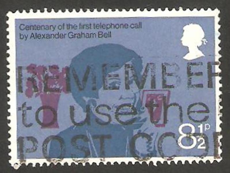 786 - Centº de la primera comunicación por teléfono, Alexander Graham Bell