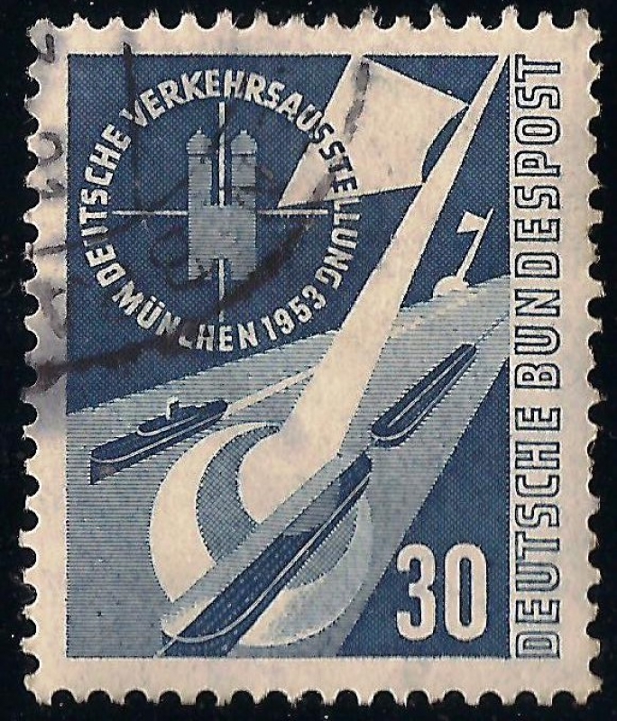 Exposición de Transportes y Comunicaciones, Munich, 1953: Barcos, barcazas y boyas.