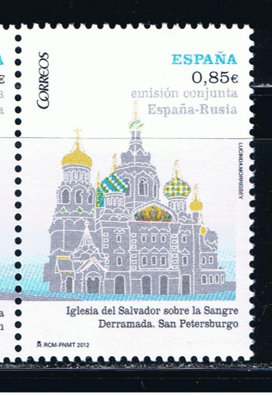 Edifil  4738  Catedrales. Emisión conjunta España-Rusia.  
