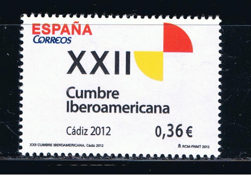 Edifil  4762  XXII Cumbre Iberoamericana. Cádiz 2012.  