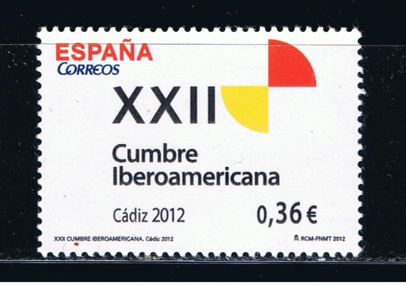 Edifil  4762  XXII Cumbre Iberoamericana. Cádiz 2012.  