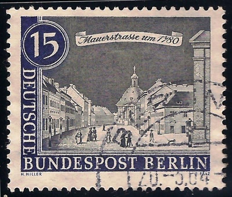 Vistas del casco antiguo de Berlín. Calle Mauer, 1780