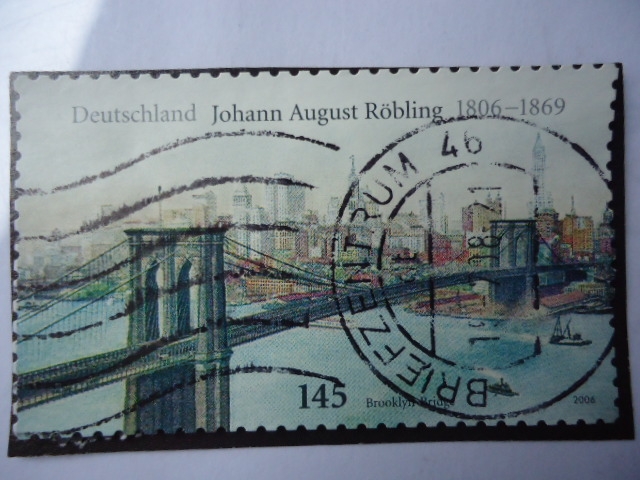 Puente de Brooklyn Brjdg-del Arq. Johann August Röbling 1806-1869