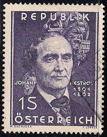 Centenario de la muerte de Johann Nepomuk Nestroy, Viena dramaturgo, autor y actor.