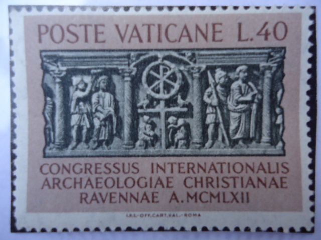 Poste Vaticane-Congreso Internacional de Arqueología Christianae Ravennae 1962.