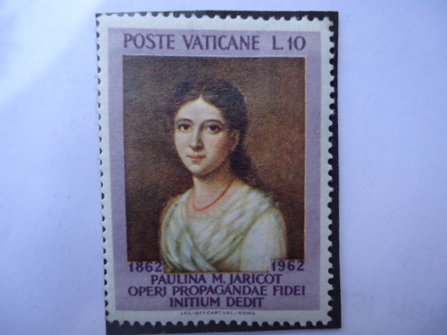 Poste Vaticane-Cent.de la Muerte de Paulina M. Jaricot-(1862-1962)