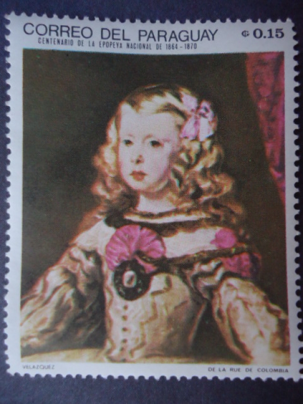 Centenario de la epopeya Nacional 1864-1970. Oleo:Velazquez-La Infanta Margarita María